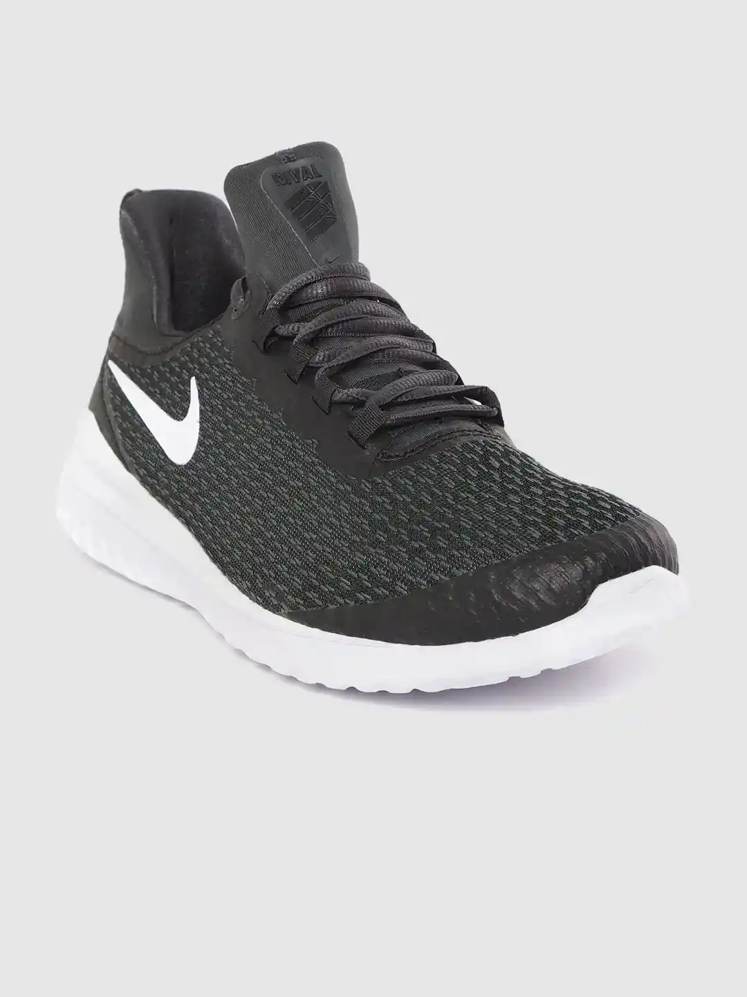 Buy Nike Men Black Grey Woven Design Renew Rival Running Shoes
