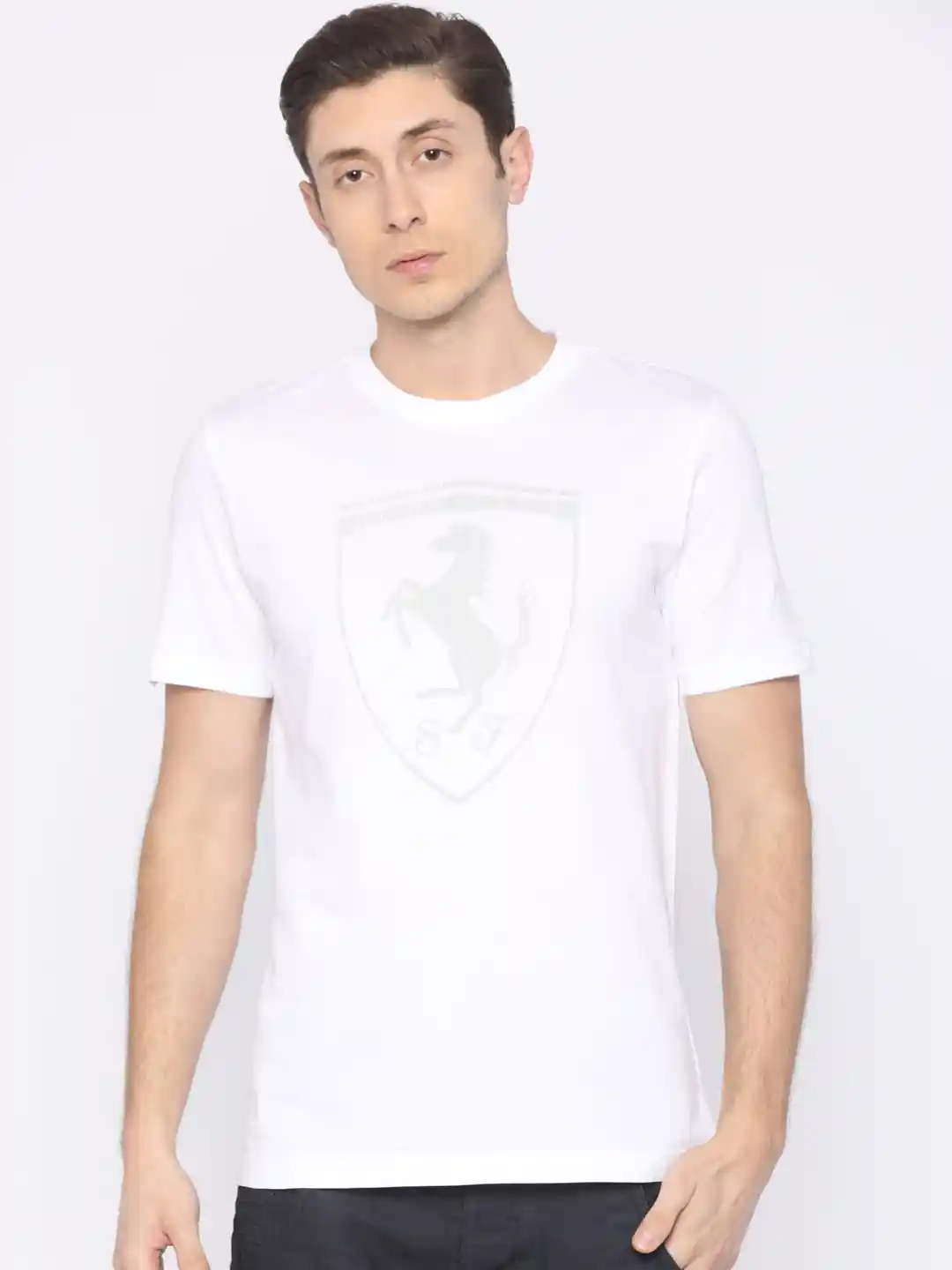 Buy PUMA Motorsport Men White Ferrari Big Shield Printed Pure
