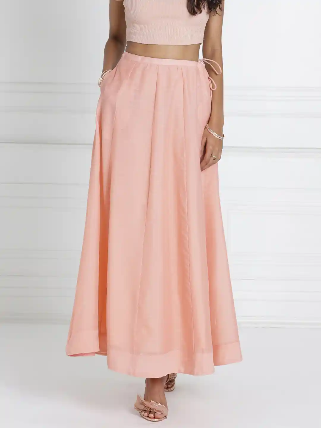 Buy all about you Pink Flared Maxi Skirt Skirts for Women