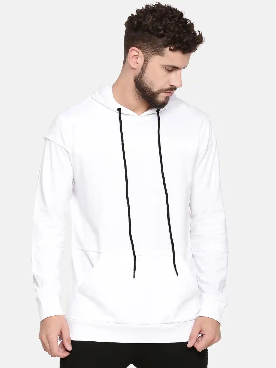Buy SKULT by Shahid Kapoor Men White Solid Hooded Sweatshirt