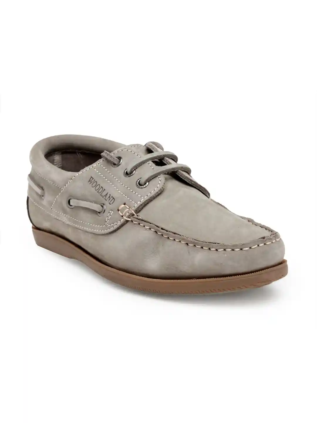 Buy Woodland ProPlanet Men Grey Nubuck Leather Boat Shoes Casual