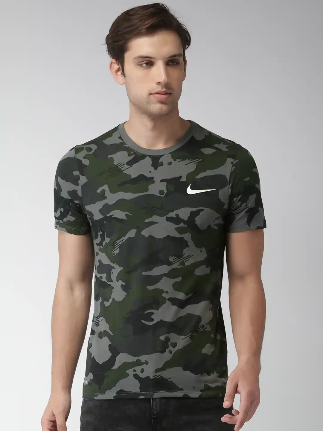 Buy Nike Men Grey Green AS M NK DRY DFC CAMO AOP Camouflage