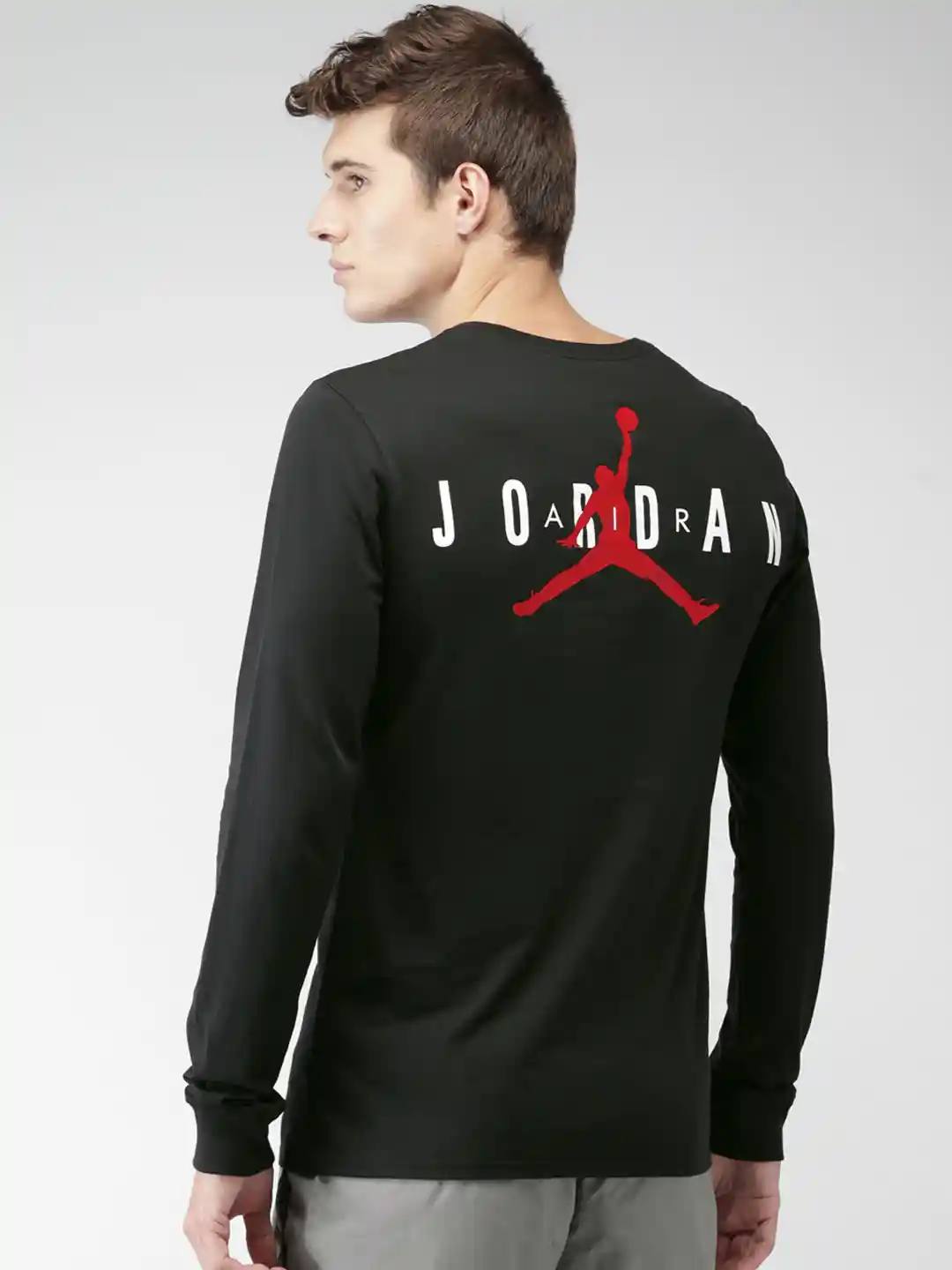 Nike Black Long Sleeve Jordan Shirt Nike Men Black Printed JORDAN
