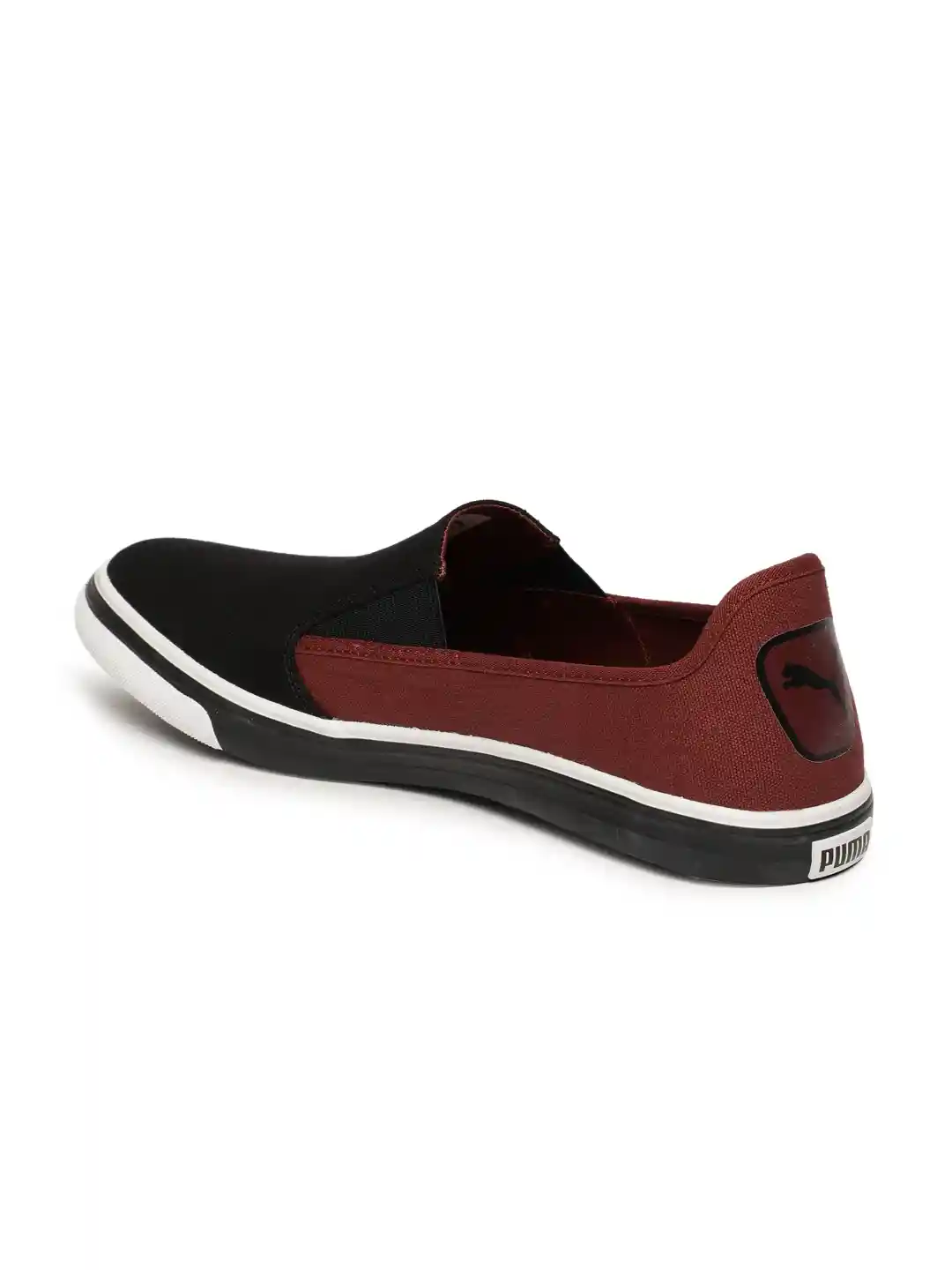 Buy Puma Men Black Maroon Apollo Slip-On Sneakers - Casual Shoes for Men  8159899 | Myntra