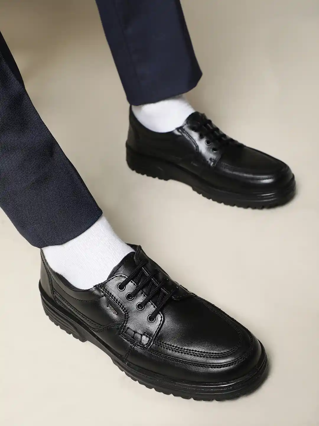 Windsor By Liberty Men Black Leather Formal Derbys