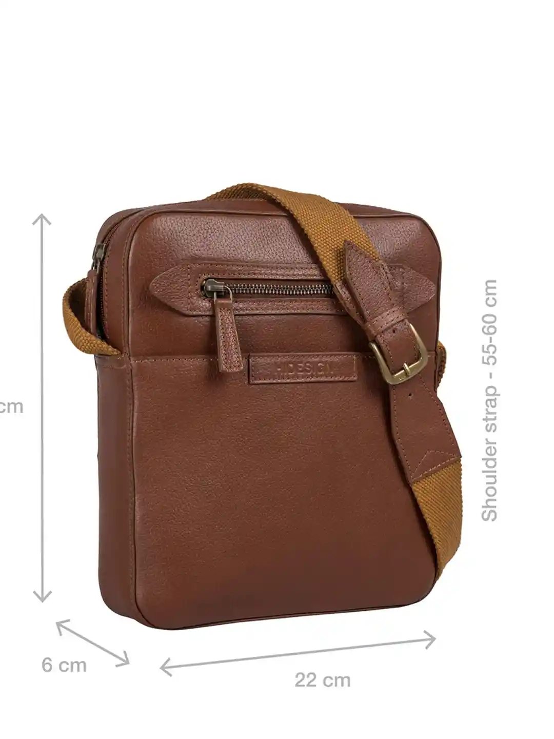 Buy Hidesign Unisex Tan Brown Solid Leather Messenger Bag