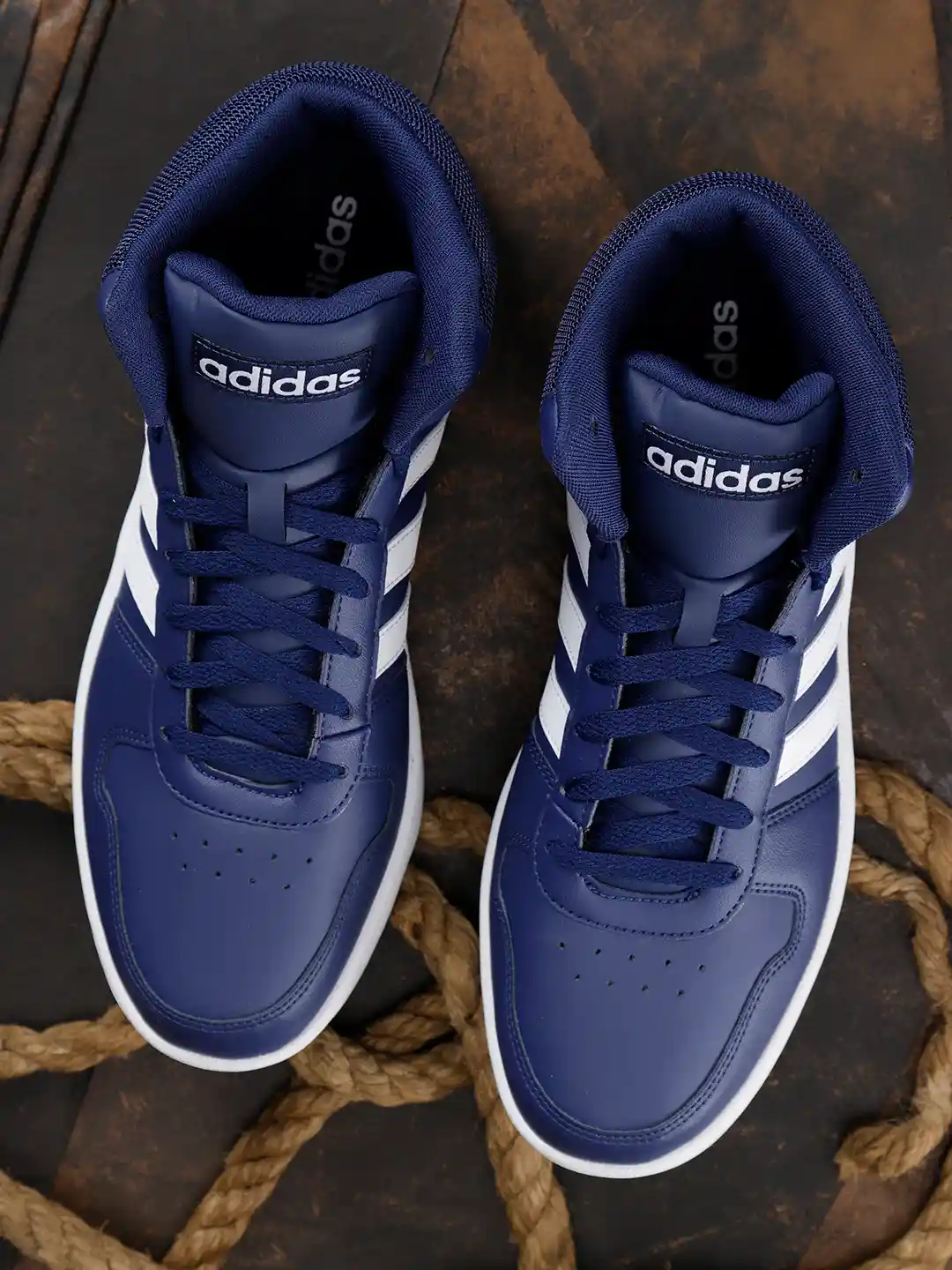 Buy ADIDAS Men Navy Blue Hoops Mid Basketball Shoes Sports