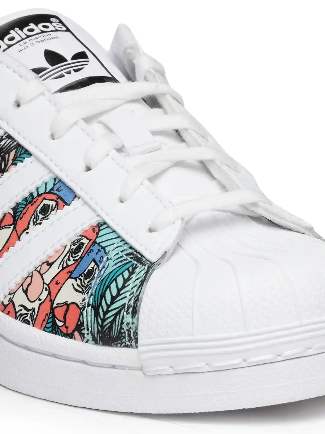 Buy Adidas Originals Kids White Sea Green Superstar J Printed