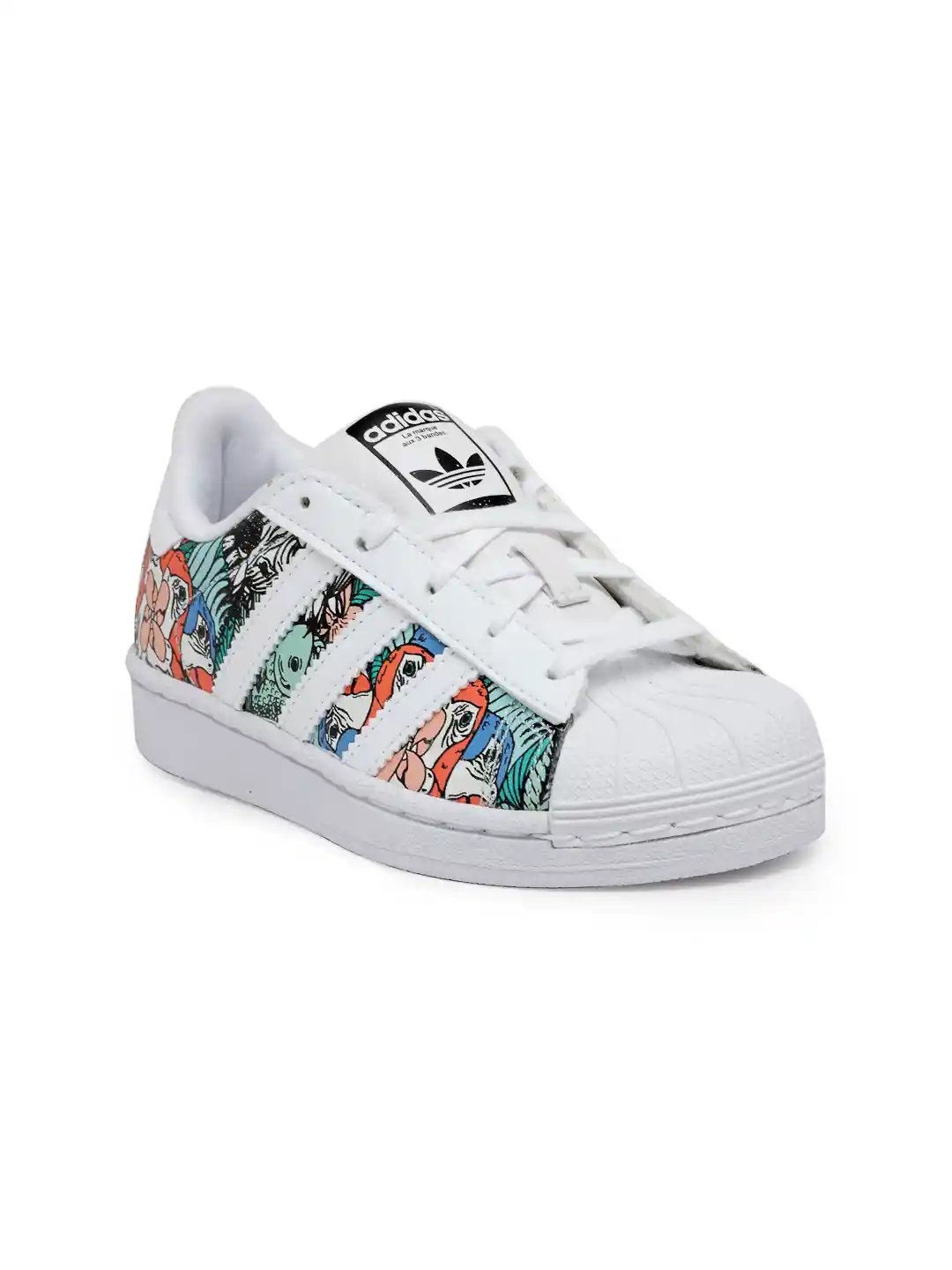 Buy ADIDAS Originals Kids White Green Superstar C Printed