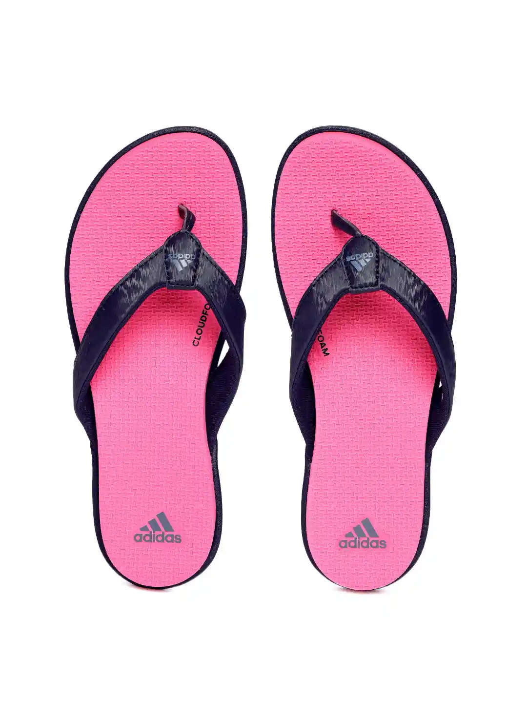 Buy ADIDAS Women Pink Navy Blue Cloudfoam Thong Flip-Flops