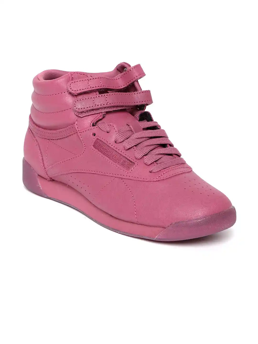 Buy Reebok Classic Women Pink Freestyle HI Suede Mid-Top Sneakers