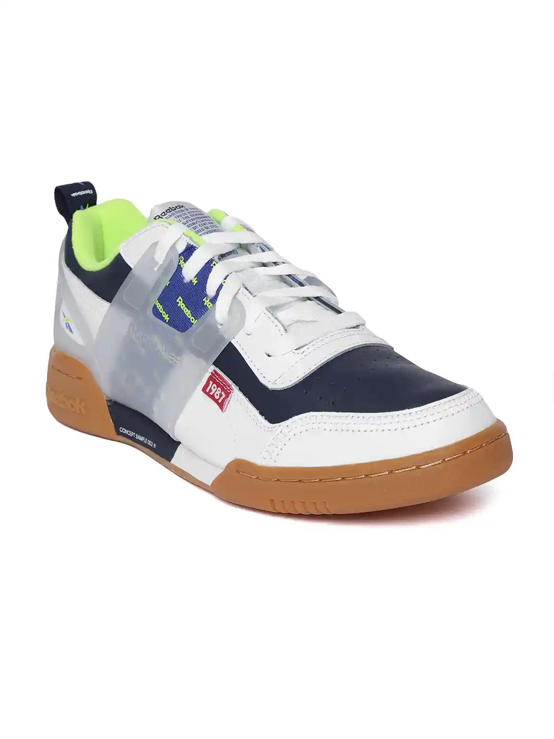 Buy Reebok Classic Unisex White Navy Colourblocked Workout Plus