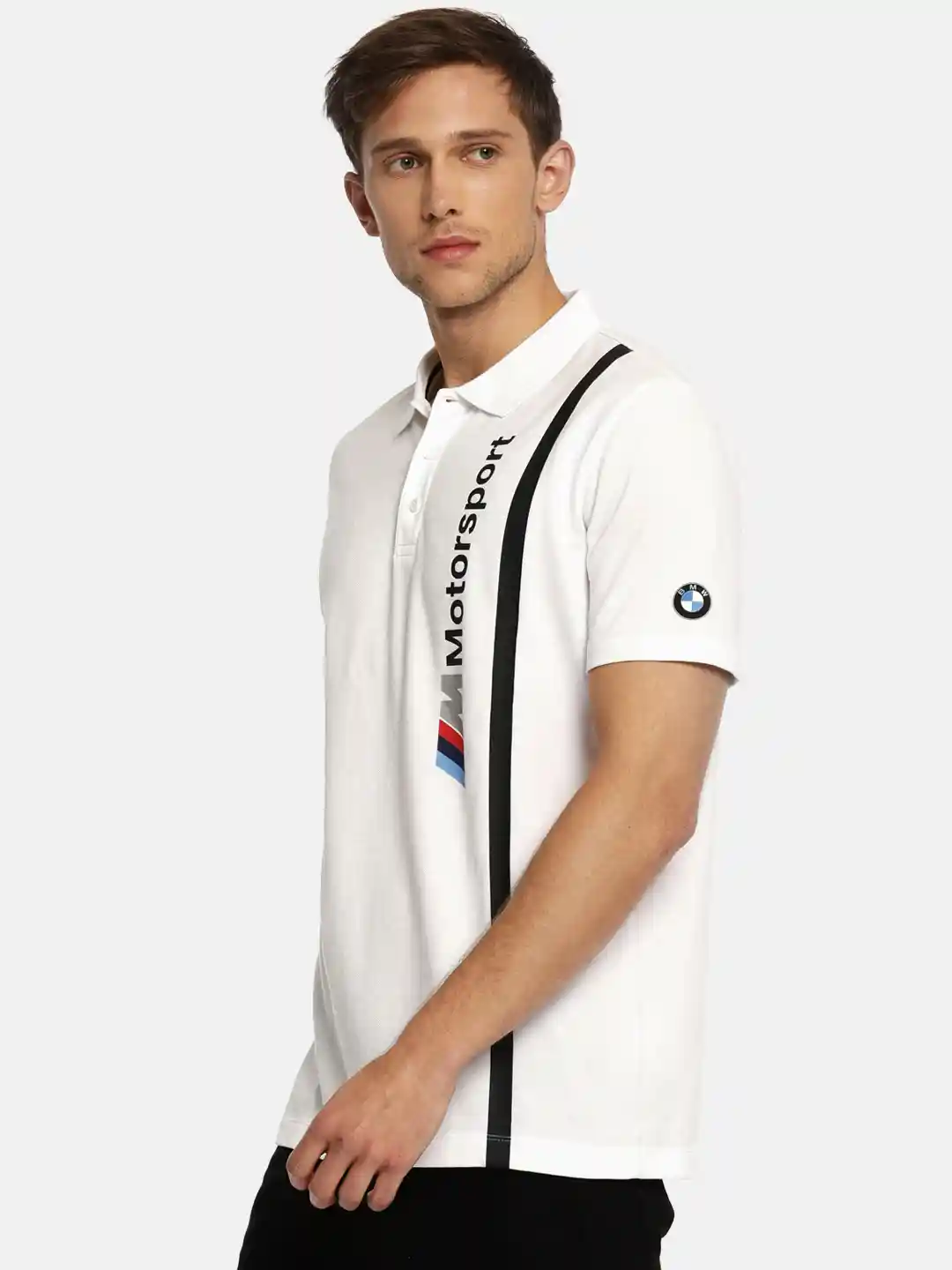 Buy PUMA Motorsport Men White Printed BMW MMS Polo Pure Cotton