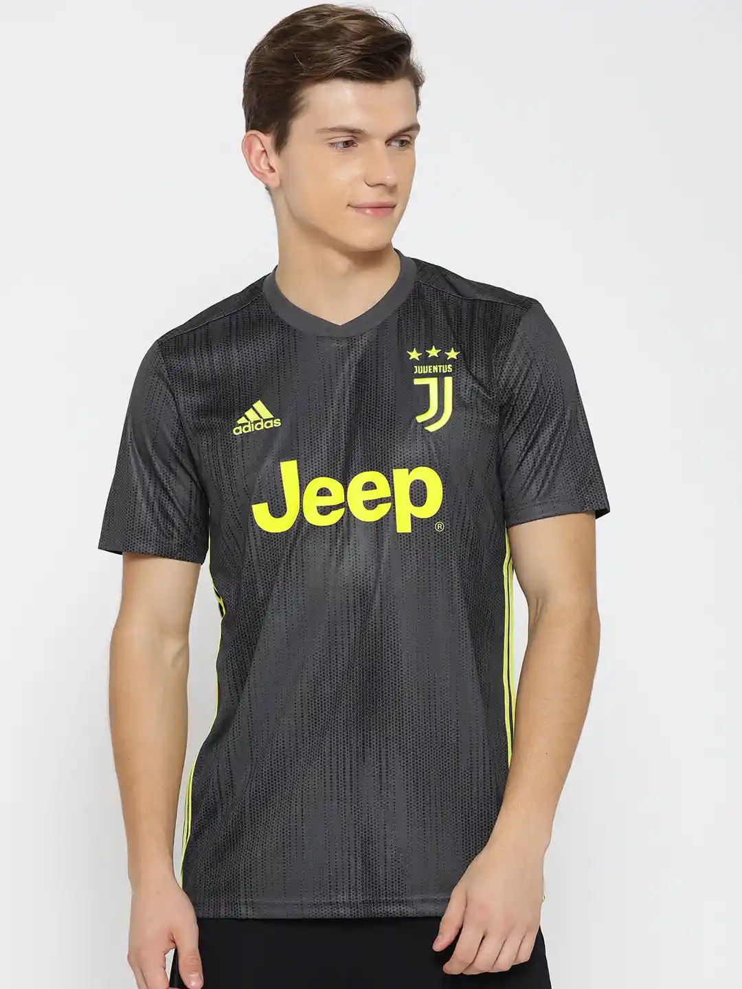 Buy ADIDAS Men Charcoal Grey Printed Juventus Third Football
