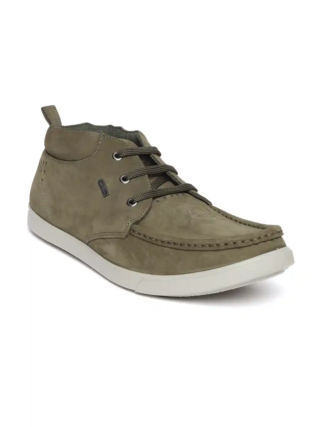 Buy Woodland ProPlanet Men Olive Green Nubuck Leather Sneakers