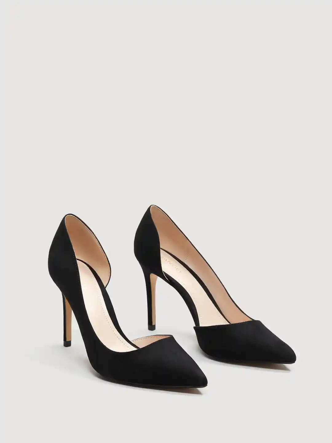 Mango Heels Mango Audrey Shoes MANGO Women Black Solid Pumps