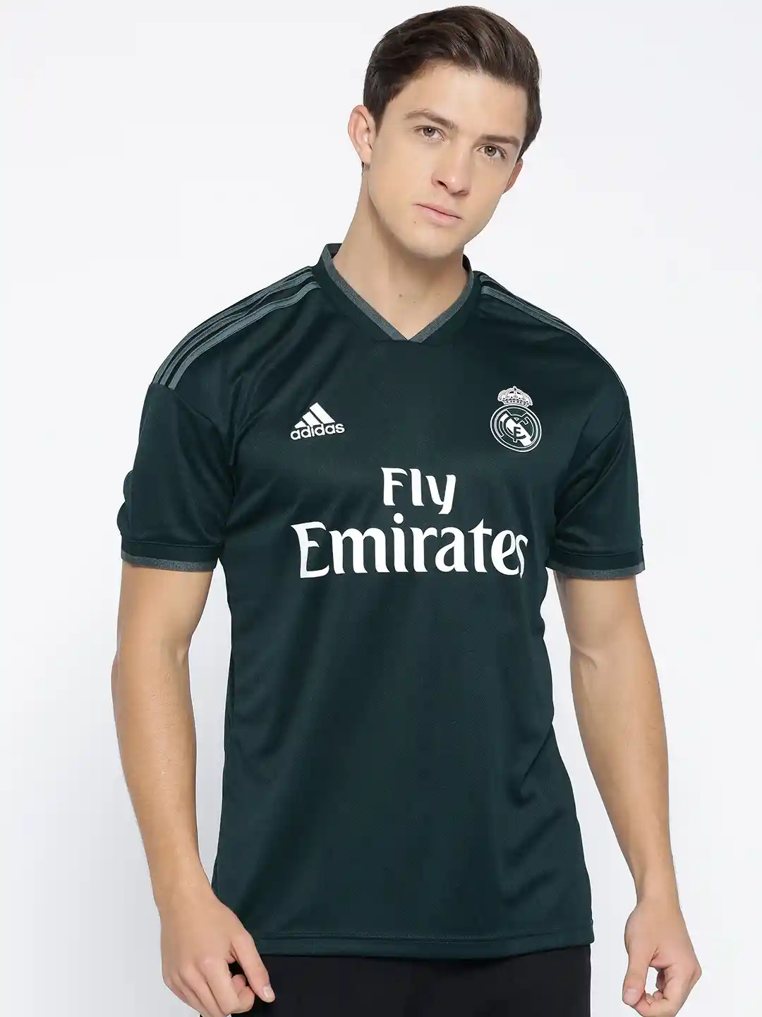 Buy ADIDAS Men Teal Green Printed Real Madrid Away Football Jersey