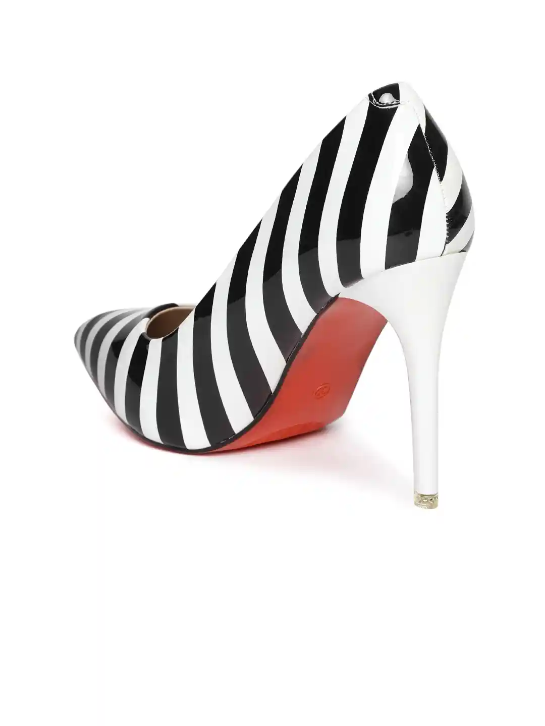 Buy ELLE Women Black White Striped Pumps Heels for Women