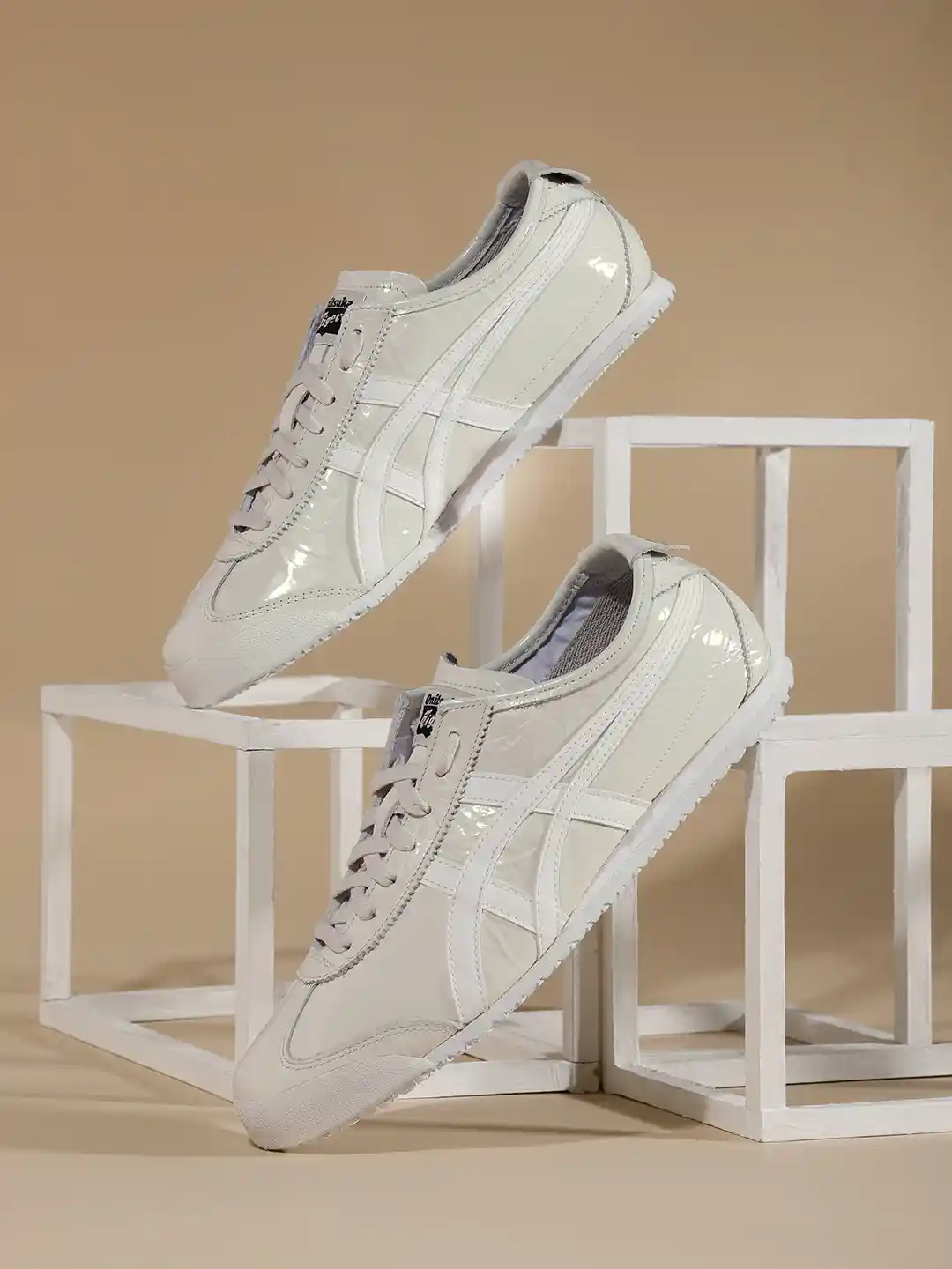 Buy Onitsuka Tiger Women MEXICO 66 Off-White Leather Sneakers