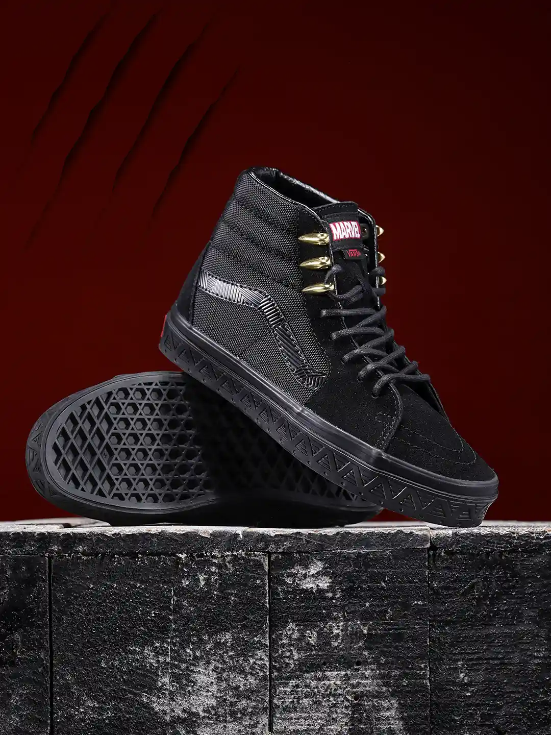 Buy Vans Unisex Marvel Black Panther Mid-Top Sneakers Casual