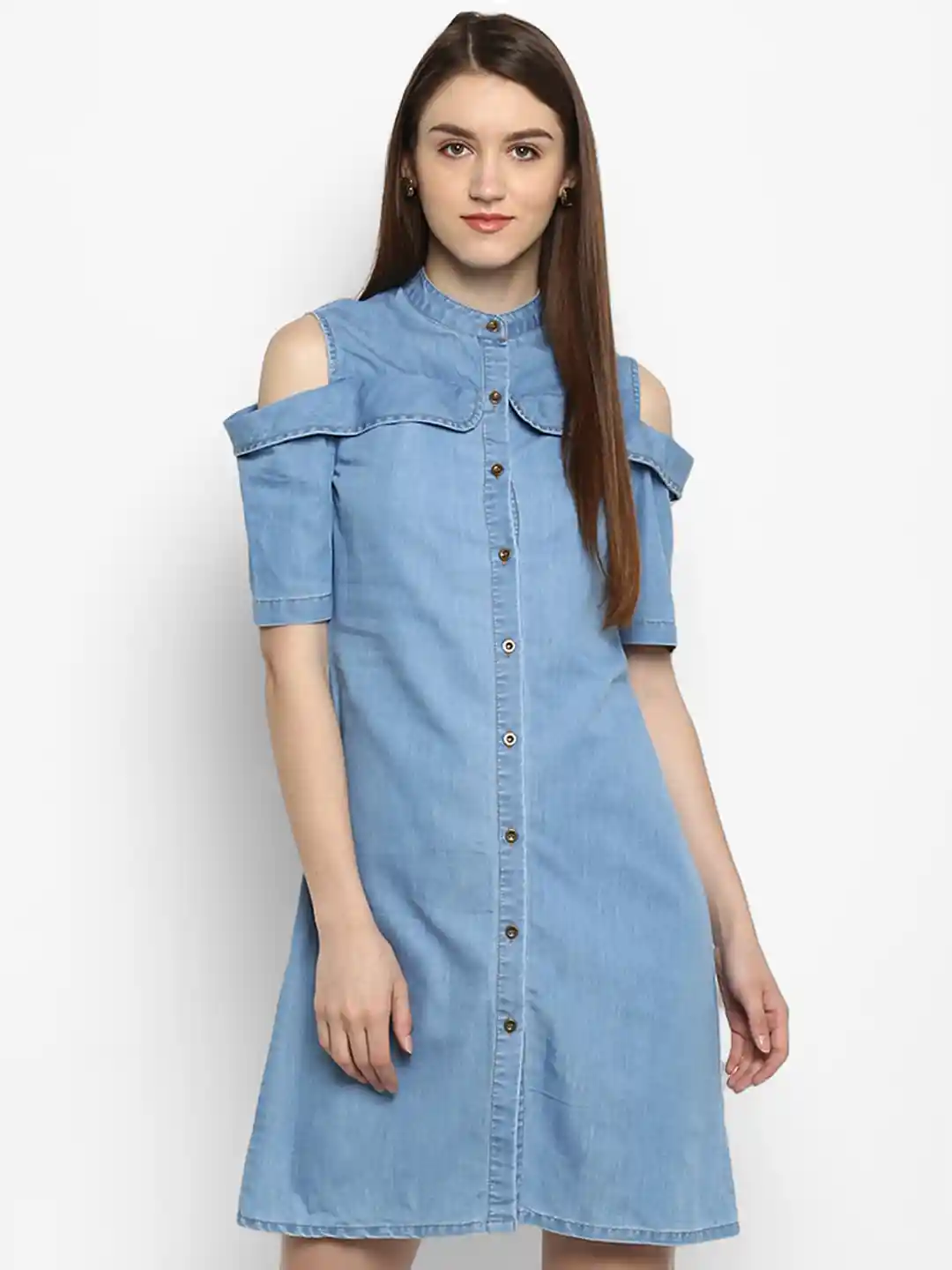 Shirt Dress Dress Over Jeans 2018 Buy StyleStone Women Blue Solid
