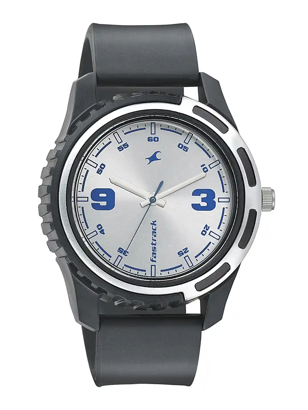 Fastrack Men Silver-Toned Dial Watch 3114PP02