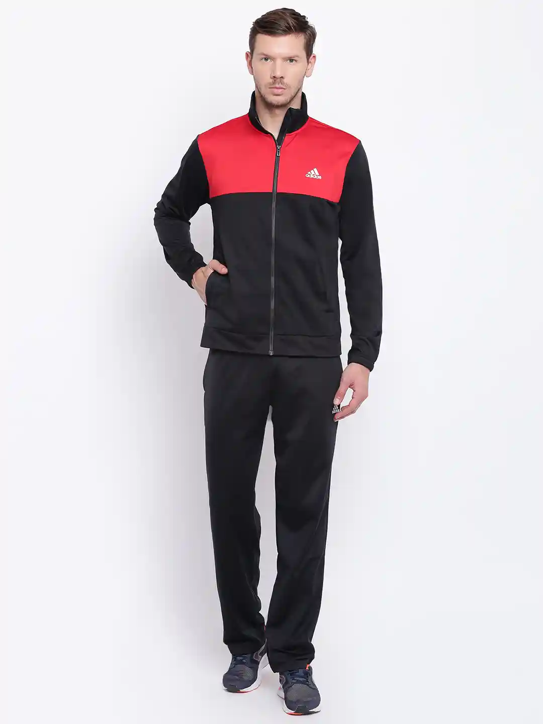 Buy ADIDAS Men Black Red Back2Basics Tracksuit Tracksuits for