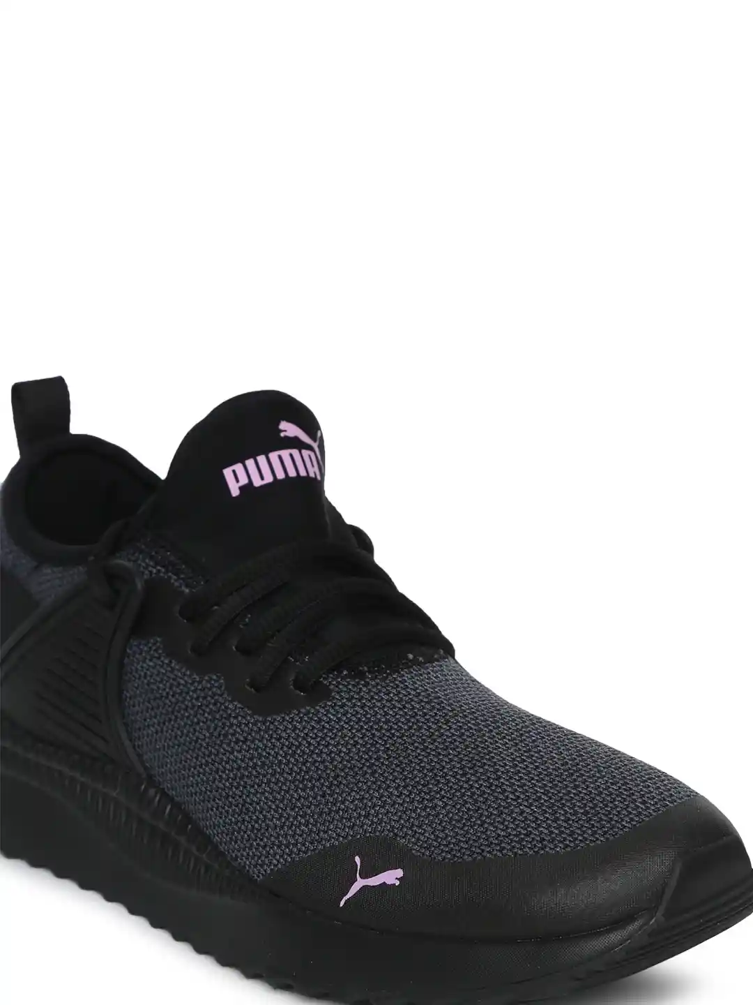 Buy Puma Kids Black Textured Pacer Next Cage Knit Junior Sneakers