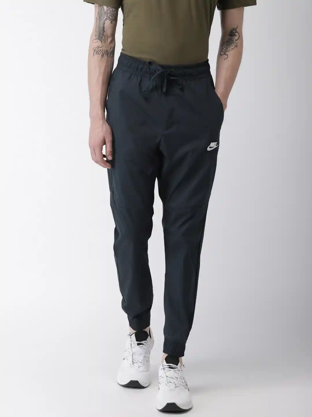 Buy Nike Navy AS NSW CORE STREET Solid Joggers Track Pants for