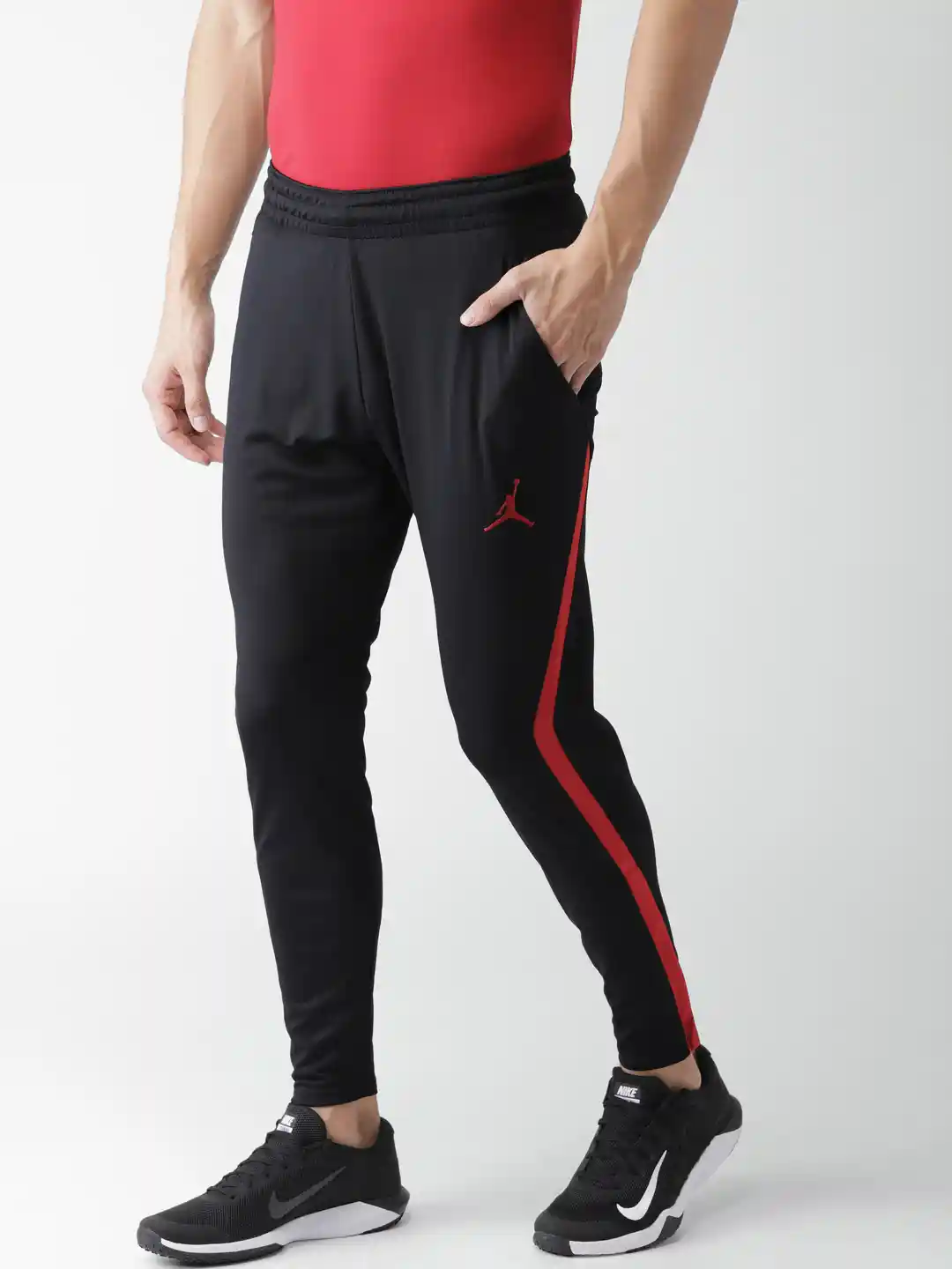 Buy Nike Men Black Standard Fit Jordan AS 23 ALPHA Training Track