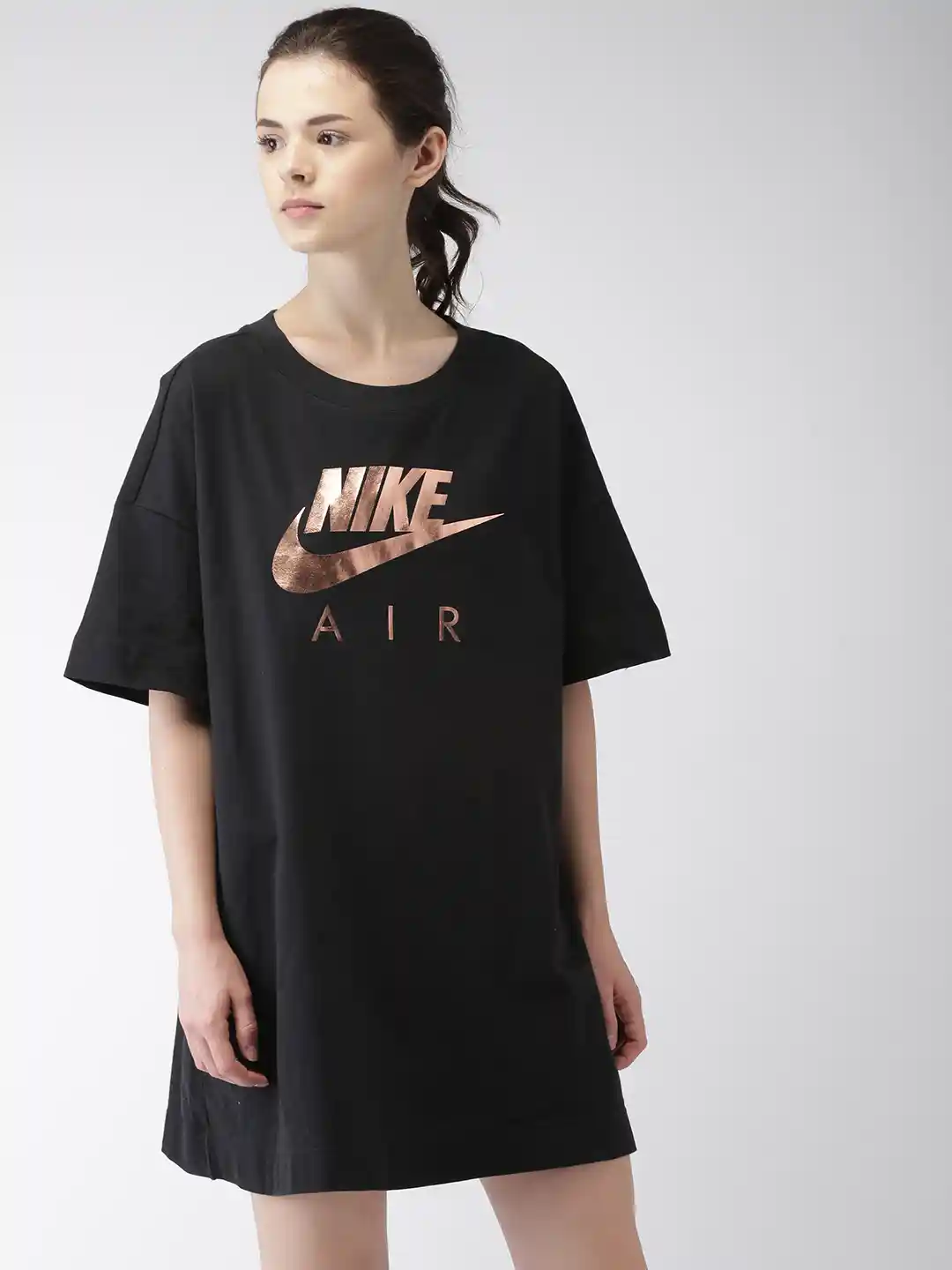 Buy Nike Women Black AS W NSW AIR DRESS Printed T-shirt Dress
