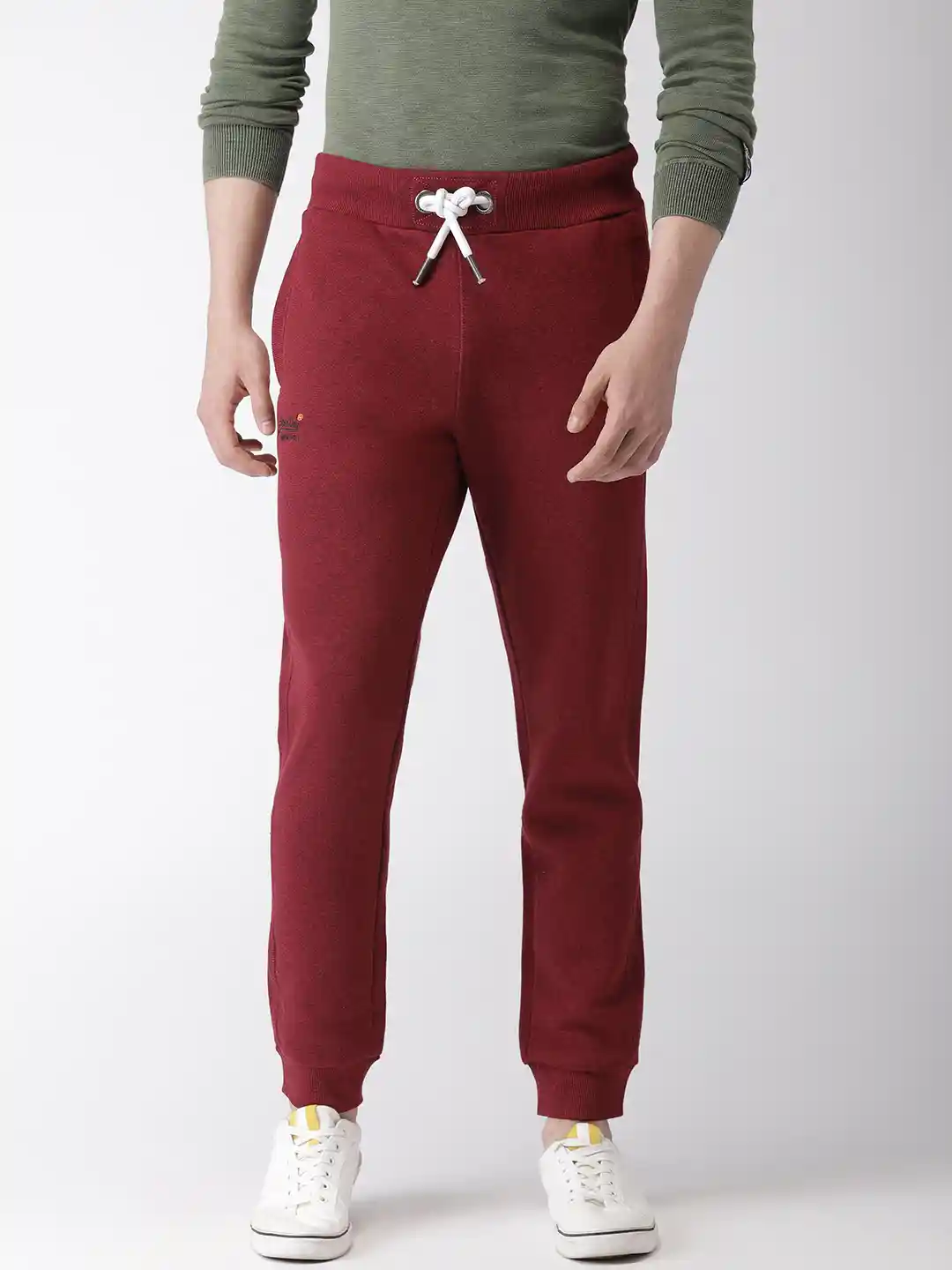Buy Superdry Men Red Slim Fit Solid Joggers Track Pants for Men