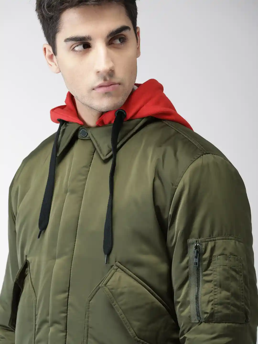 Buy Tommy Hilfiger LEWIS HAMILTON Men Olive Green Bomber with