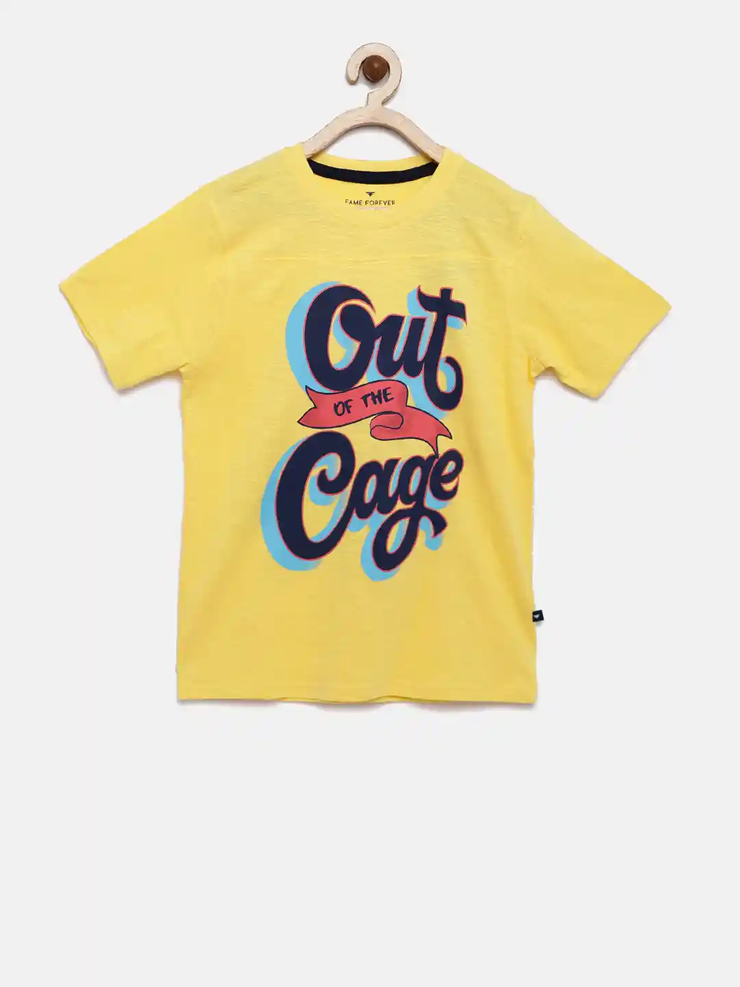 Buy Fame Forever by Lifestyle Boys Yellow FB-LEO Round Neck T