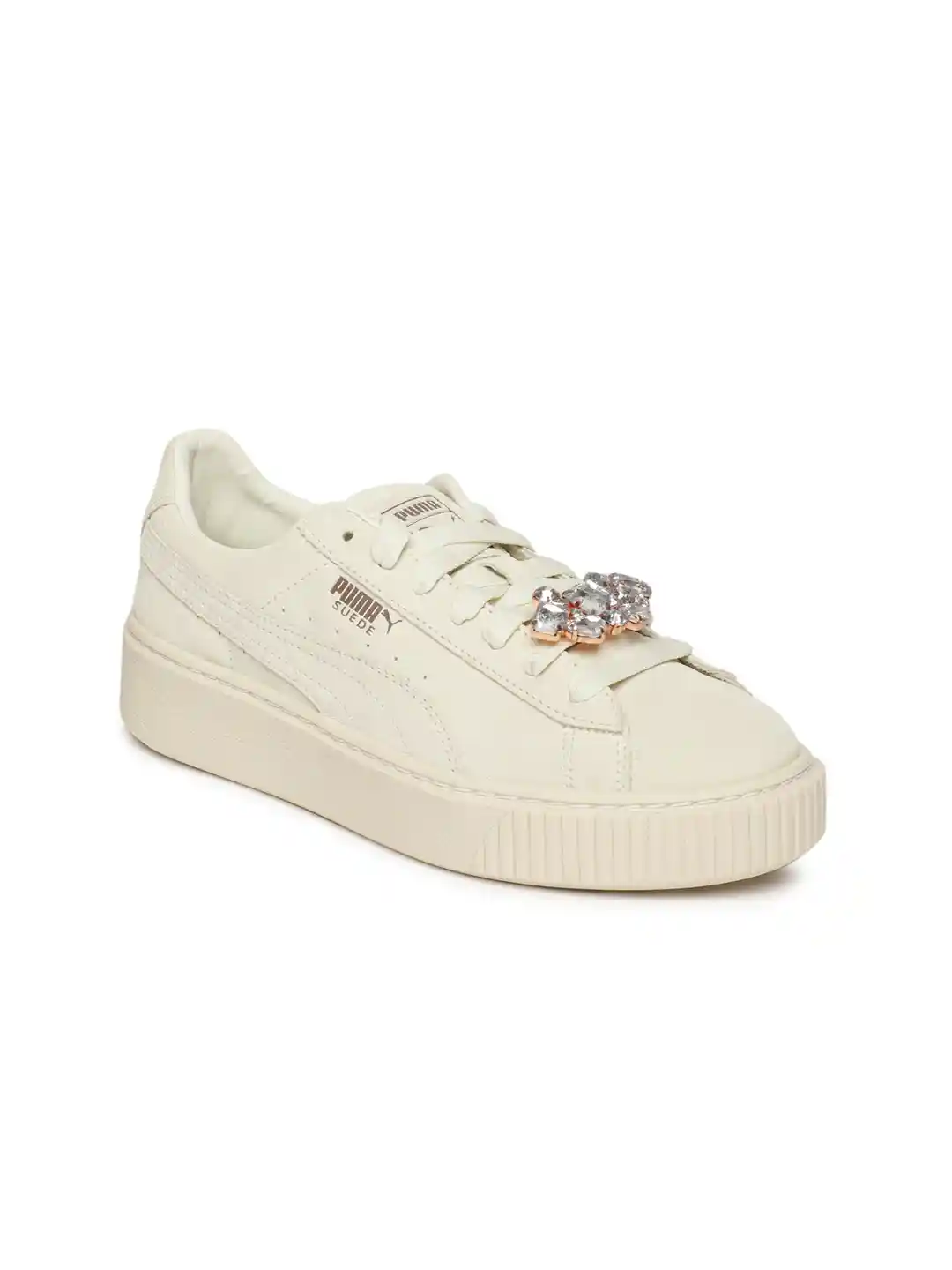 Sneaker Shoes Puma Basket Platform Beige Puma Women Cream-Coloured