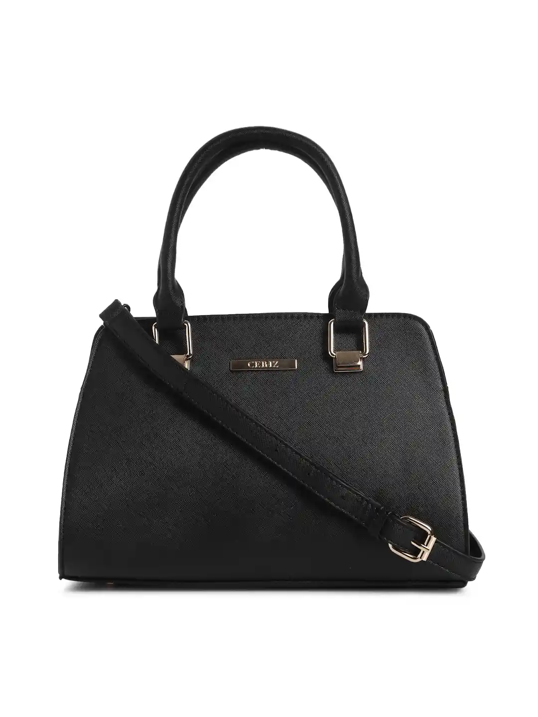 Buy CERIZ Black Solid Handheld Bag Handbags for Women 7281913
