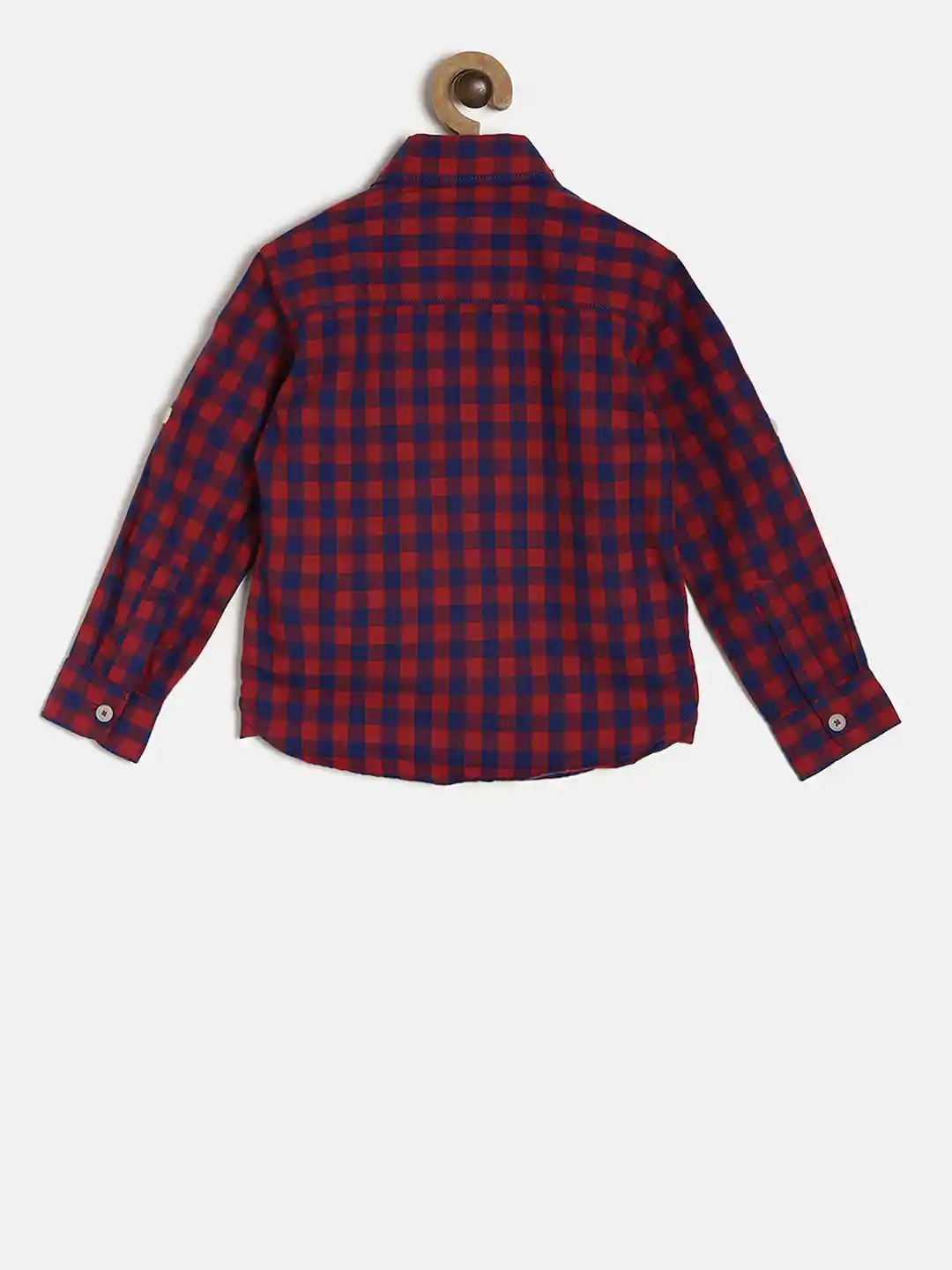 Buy Polo Kids Boys Red Navy Blue Checked Casual Shirt