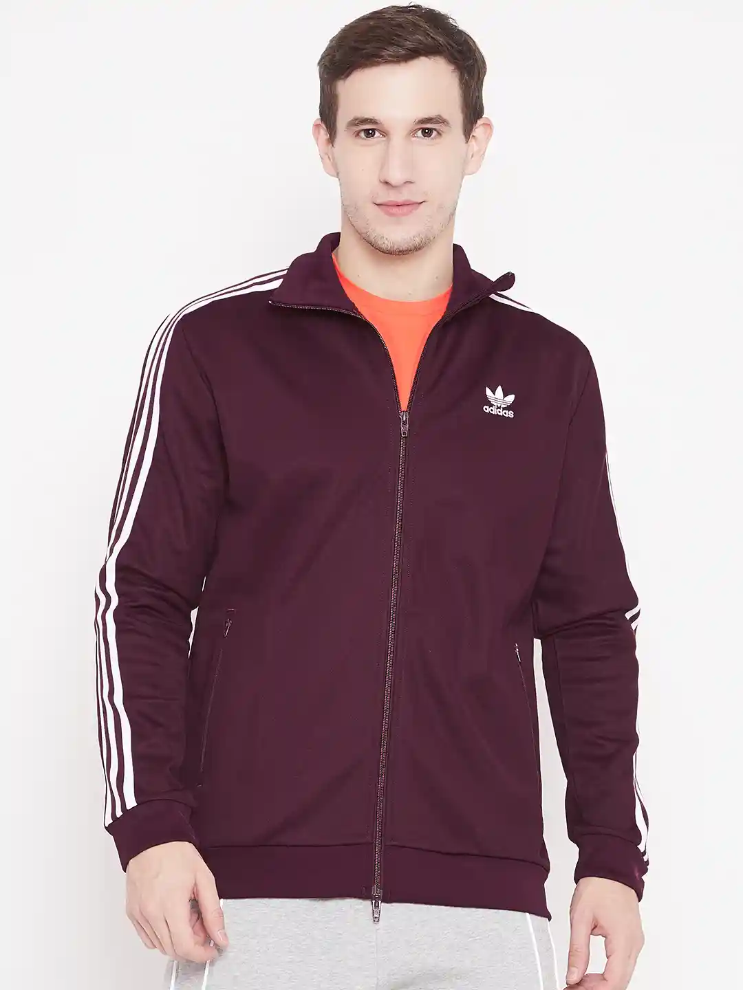 Buy ADIDAS Originals Men Maroon Beckenbauer Track Jacket Jackets