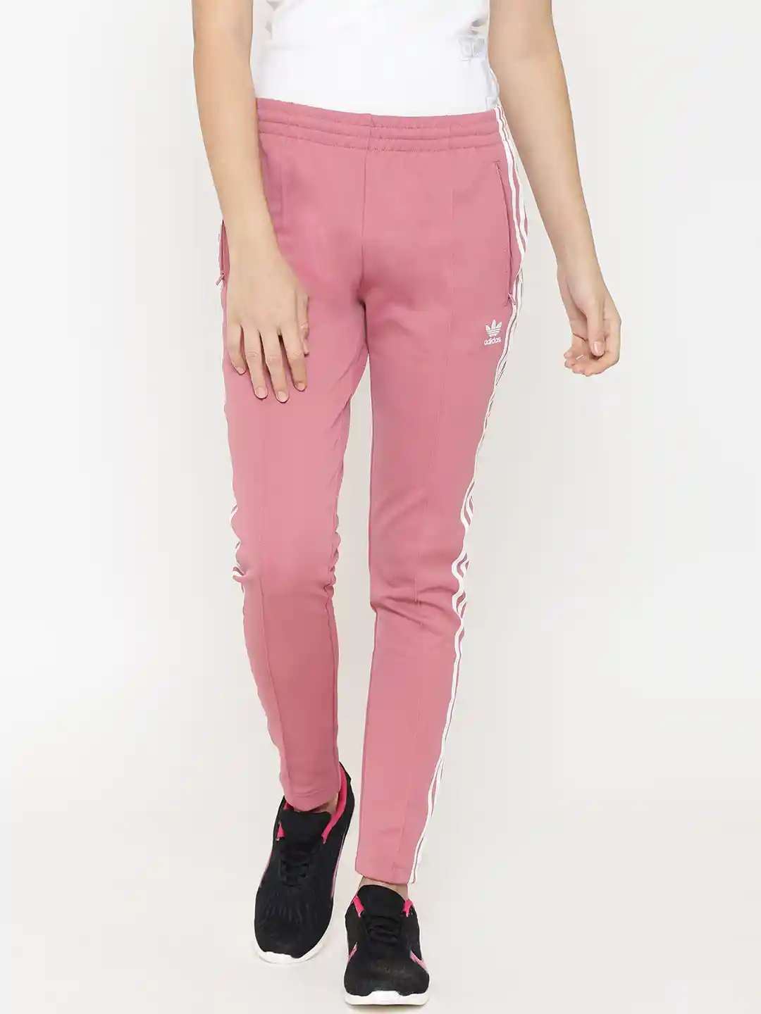 Buy ADIDAS Originals Women Dusty Pink Solid Slim Fit SST Joggers