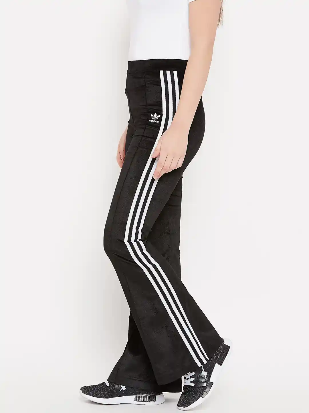 Buy ADIDAS Originals Women Black Flared Solid Track Pants - Track