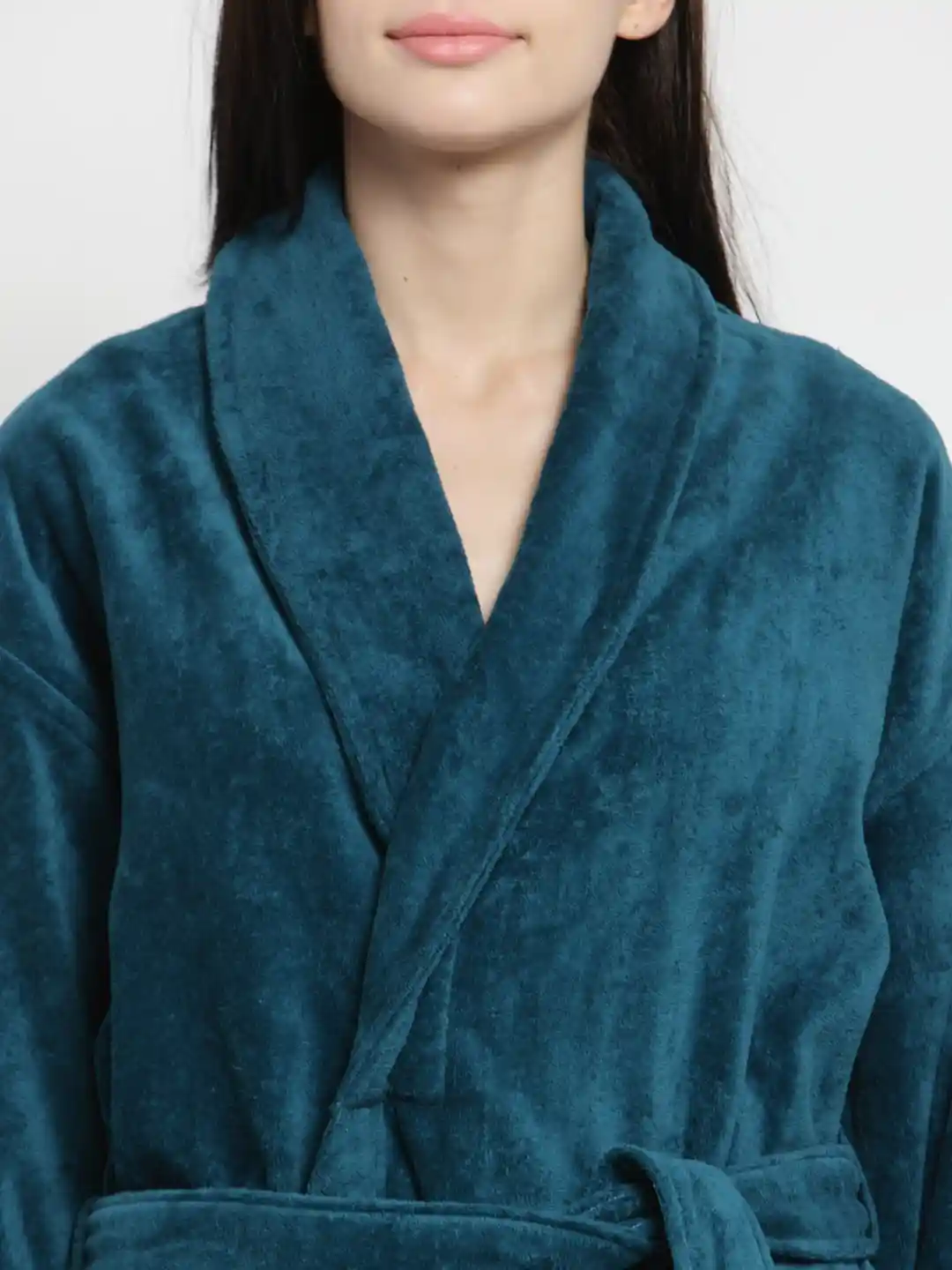 Buy MYTRIDENT Unisex Teal Solid Bath Robe Bath Robe and Wraps