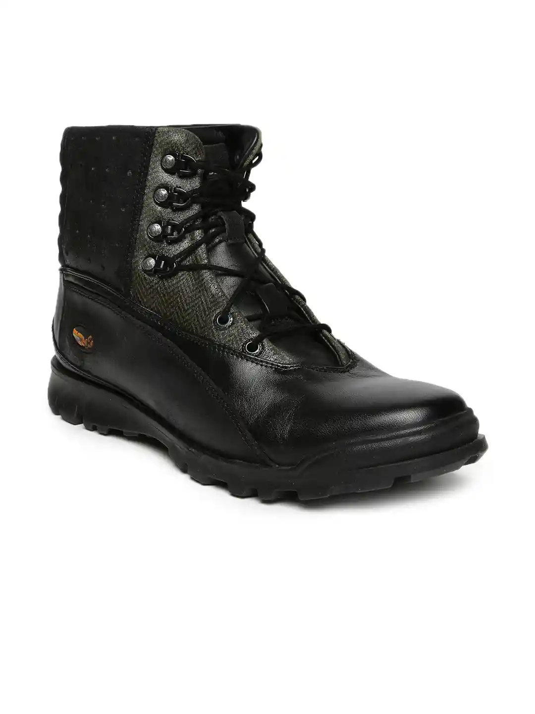 Leather Black Woodland Shoes Price Buy Woodland Men Black Leather