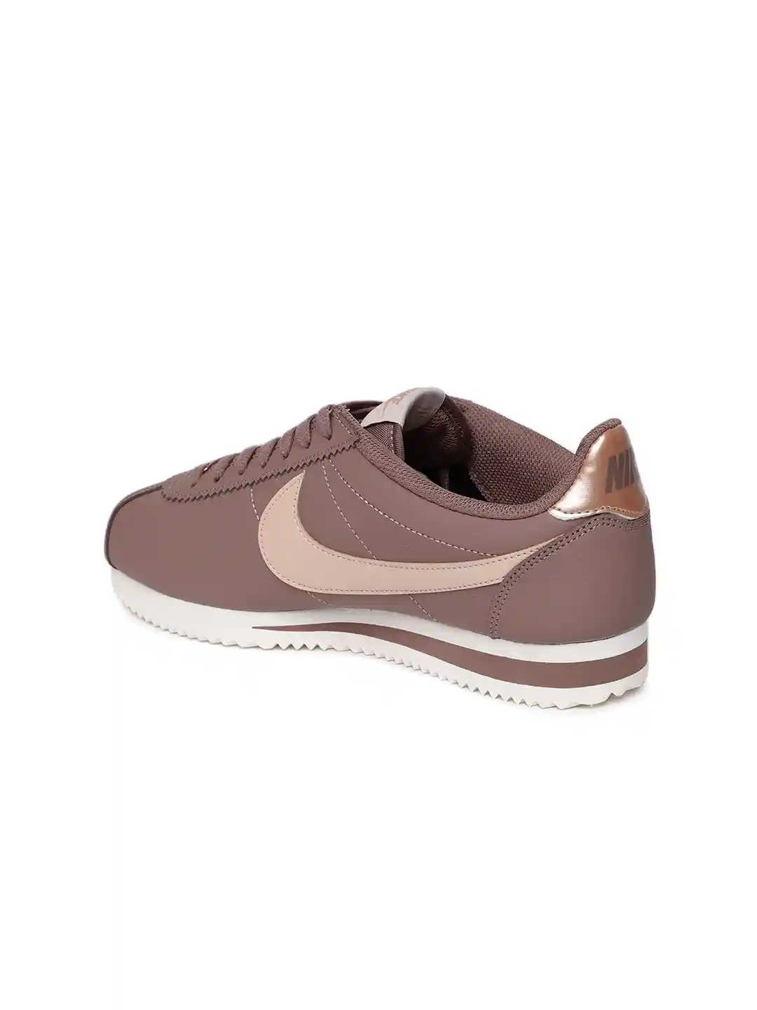 Buy Nike Women Brown Classic Cortez Leather Sneakers Casual