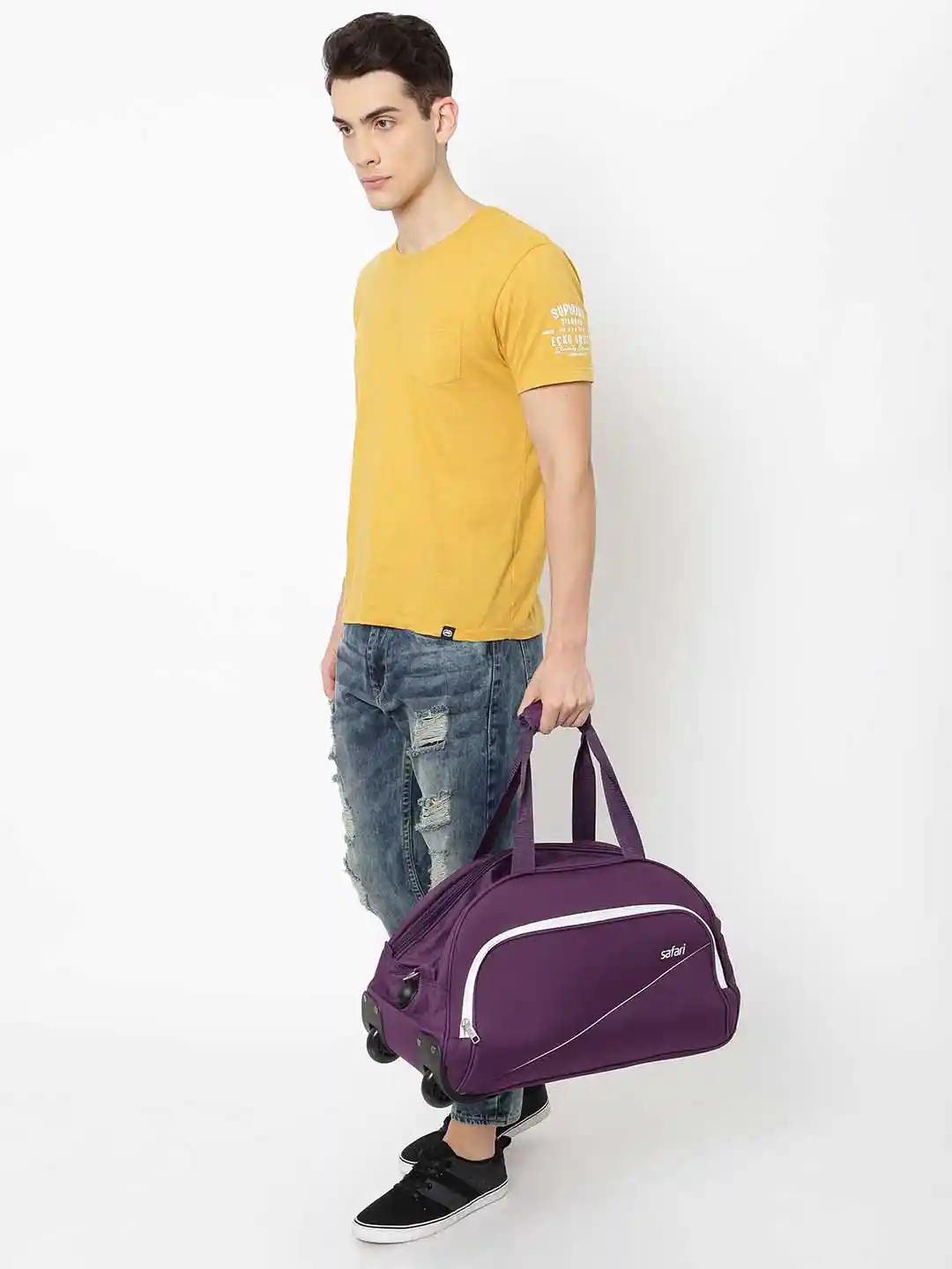 Buy Safari Pep Cabin Rolling Duffle Bag 56 L Trolley Bag for - Main Image