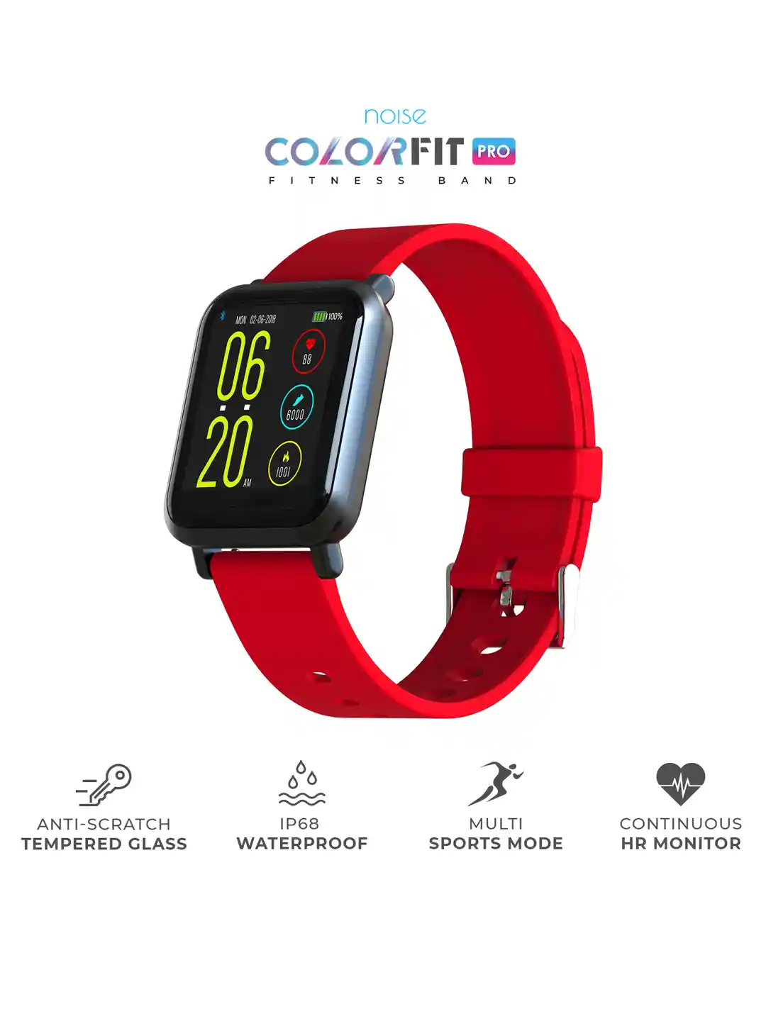 Buy Noise Unisex Colorfit Pro Smartwatch Classic Hot Red Smart