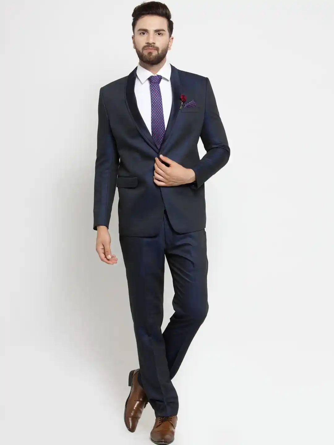 Buy LUXURAZI Blue Tuxedo Suit Suits for Men 7556706 Myntra