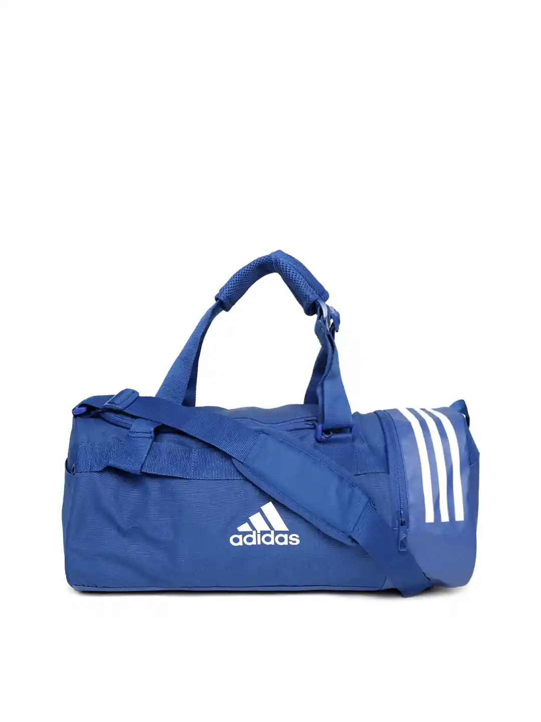 Buy ADIDAS Unisex Blue Convertible Stripes Duffle Bag Cum