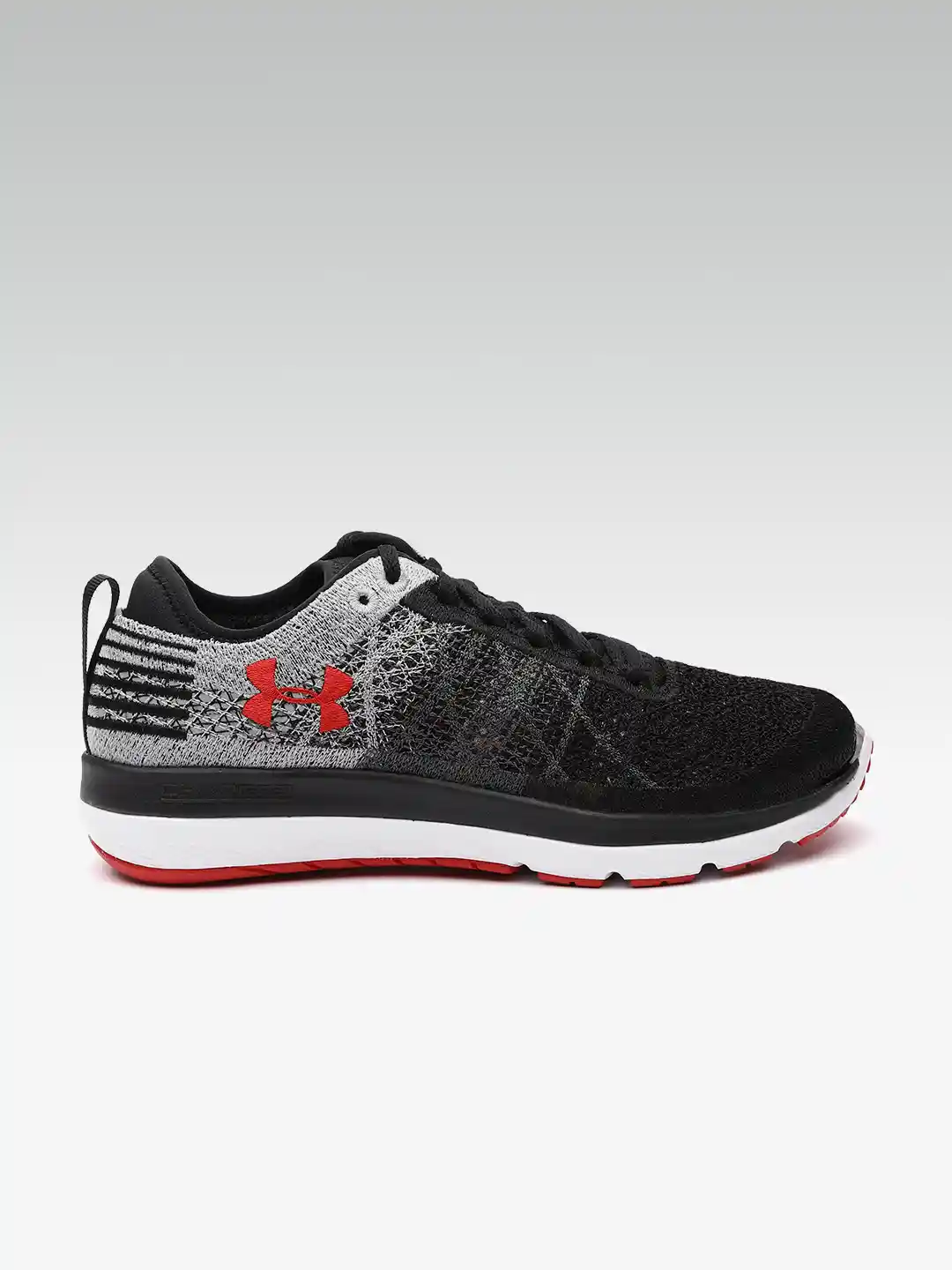 Buy UNDER ARMOUR Men Black Grey Threadborne Fortis Patterned