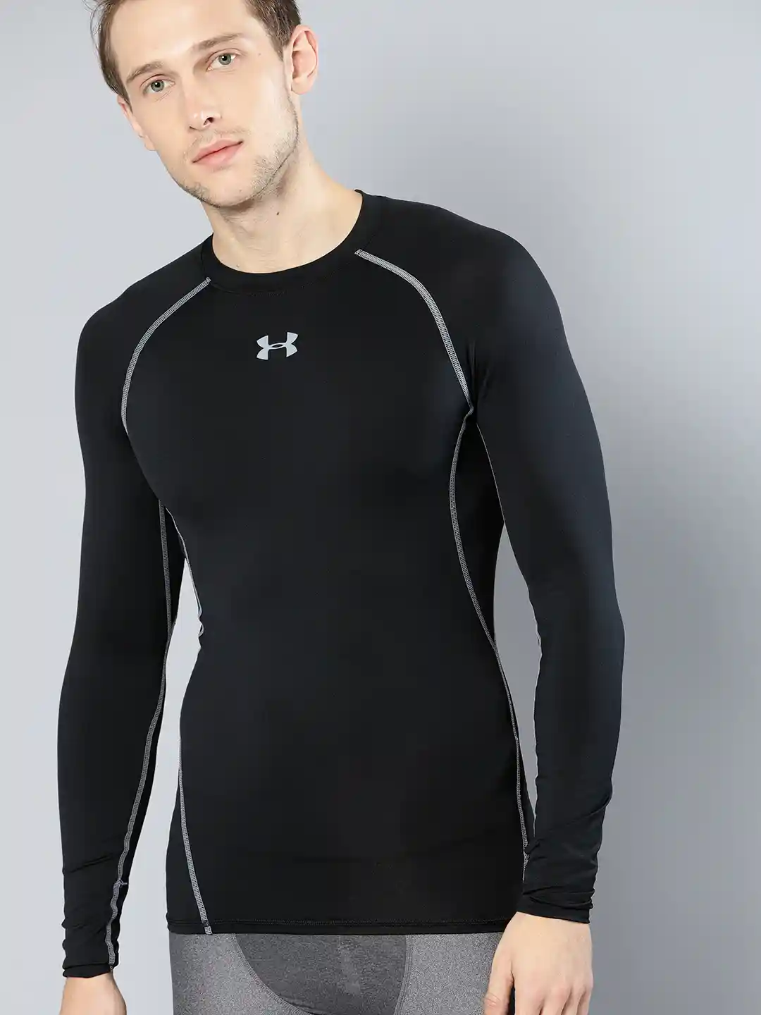 Buy UNDER ARMOUR Men Black HeatGear Long Sleeves Compression T