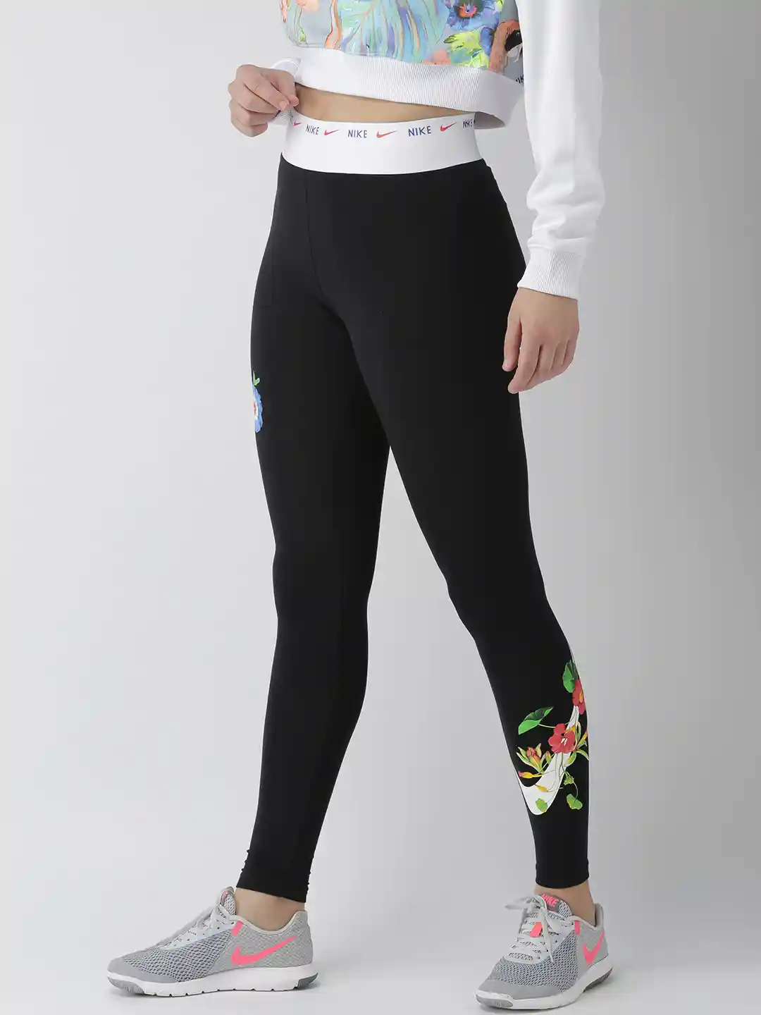 Buy Nike Women Black Printed AS W NSW LGGNG GX HYPER FEMME Tight